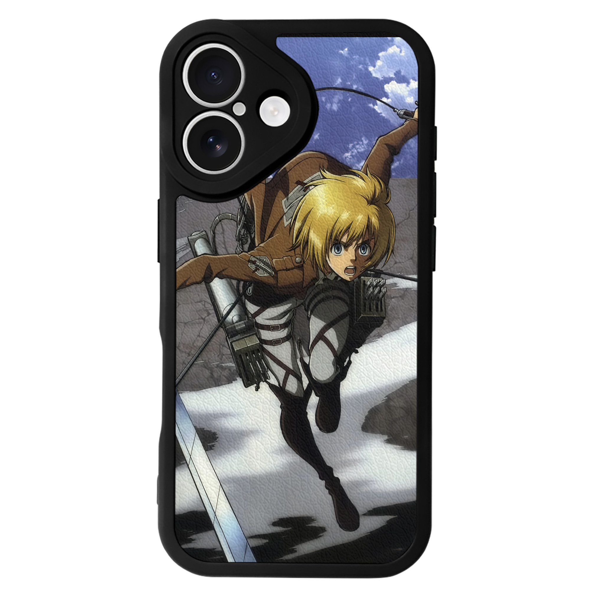 （画像用） 進撃の巨人 Attack on Titan 【iPhone 16シリーズ対応】シリコンスマホケース（レザー調） 材質：シリコン